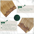 RUNATURE Clip in Extensions Real Human Hair, Remy Clip in Hair Extensions, Real Hair Extensions Clip Ins for Women, 10 Inch 50G 3Pcs, 6P24