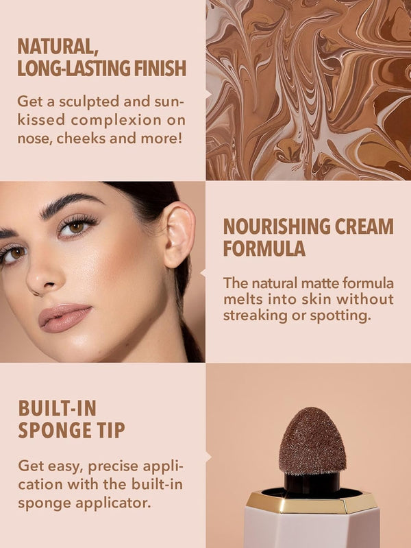 SHEGLAM Sun Sculpt Liquid Contour Stick Long Lasting Cream Bronzer Makeup-Warm Honey