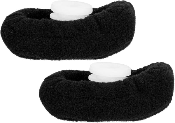 Geyoga 4 Pair Walker Ski Glide Covers Ski Glide Sock Covers Rollator Glider Accessories Fit Pad for Indoor and Outdoor Use, Black