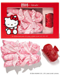 Hello Kitty X Kitsch XL Satin Heatless Curling Set- Heatless Hair Curler to Sleep in for Frizz-Free & Soft Curls, Comes with Bow Shape Design Hair