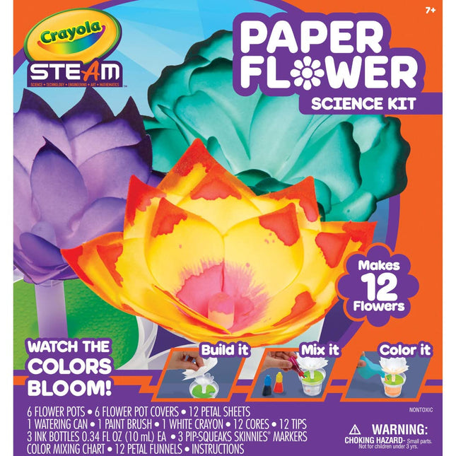 Crayola Paper Flower Science Kit, Color Changing Flowers, Gift for Kids Ages 7, 