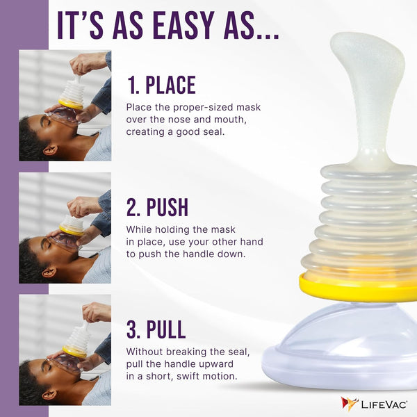 LifeVac Home Kit - Portable Suction Rescue Device, First Aid Kit for Kids and Adults, Portable Airway Suction Device for Children and Adults Single