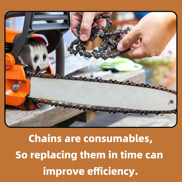 2 Pack 12 Inch Chainsaw Chain 1/4"LP Pitch .043" Gauge 64 Drive Links, Replacement Pole Saw Chain 12 inch Chainsaw Chains Fits for Stihl MSA120