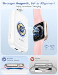 RORRY CharmGo for Apple Watch Charger, 2500mAh Portable Charger for iWatch White
