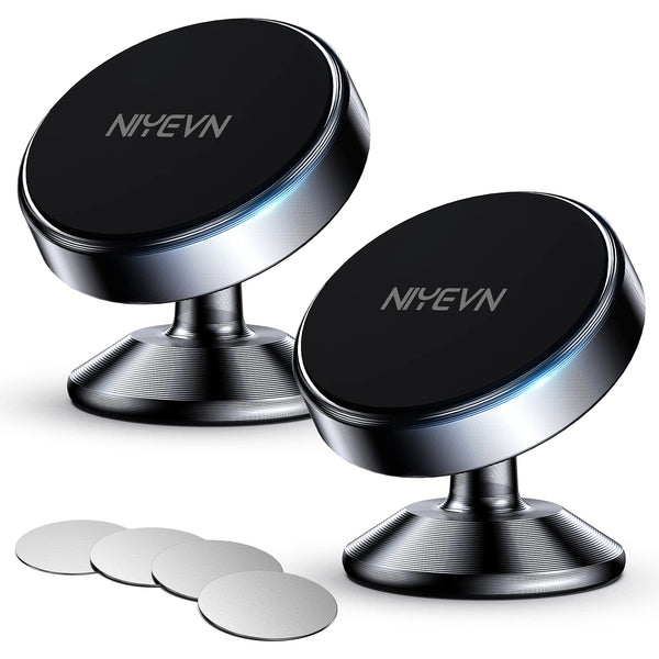 2 Pack Magnetic Phone Holder for Car, [ Strong Magnet ] Magnetic Phone Holder, [ 360° Rotation ] Phone Magnet for Car, Compatible with Most