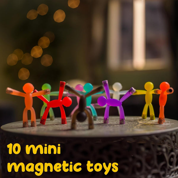 Boxgear Magnet Men Ã¢ÂÂ 10-Piece Magnetic Travel Toys: Magnetic Kids Toys, Road Trip Toys for 1-3 | Easter Basket Stuffers for Kids