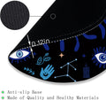 Gctriki Evil Eye Round Mouse Pads for Desk, Cute Small Mousepad for Laptop | Stitched Edge, Non-Slip Rubber Base, Travel, Evil Eye Home Desk Decor