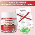Magnesium Glycinate Gummies 400Mg - Sugar Free Magnesium Potassium Supplement with Magnesium Malate, Vitamin D, B6, and Coq10 for Calm Support &