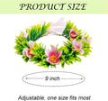 Princess Costume Accessories Hawaii Flowers Garland Headband Flower Hair Clips Necklace Halloween Party Favors Green