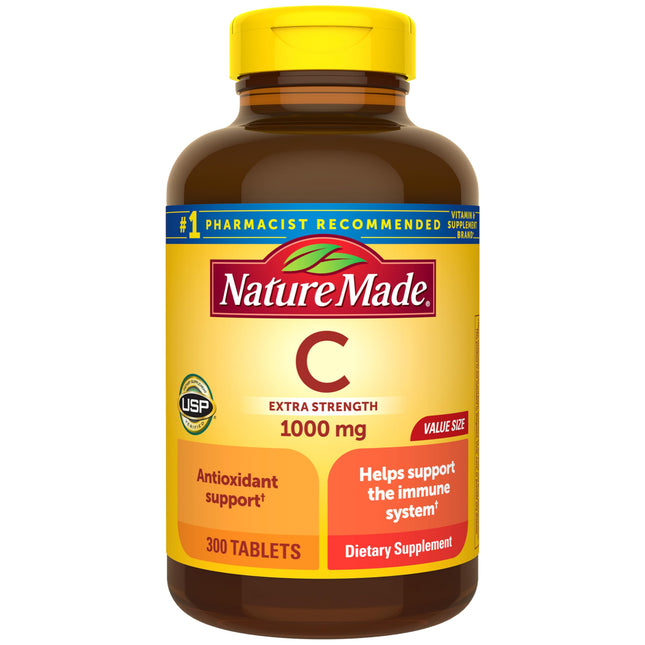 Nature Made Extra Strength Vitamin C 1000 Mg, Dietary Supplement for Immune Supp