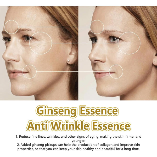 Ginseng Anti Wrinkle Serum, Ginseng Polypeptide Anti-Ageing Essence, Ginseng Extract Liquid, Korean Ginseng Anti Aging Essential Oil Tighten