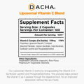 DACHA Natural Liposomal Vitamin C - 1700Mg, 200 Capsules, Immune System & Collagen Booster, High Absorption Fat Soluble VIT C, Buffered, Skin