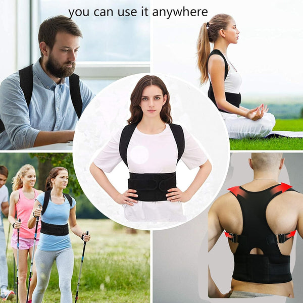 Back Brace Posture Corrector - Adjustable, for Women and Men, Back Lumbar Support, Shoulder Posture Support for Improve Posture Provide (XXL)