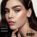 FOCALLURE Shimmer Face Highlighter Makeup Powder, Gel to Powder Glow Finish, Leaving a Lightweight & Healthy Radiance, Long Lasting Luminous Face