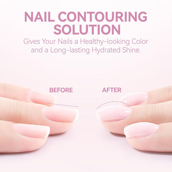 Gelike EC 6-in-1 Jelly Nail Builder Gel: Sheer Baby Pink UV Rubber Base Gel for Apex Building & Extension – Extra Strong Adhesive for Press On &
