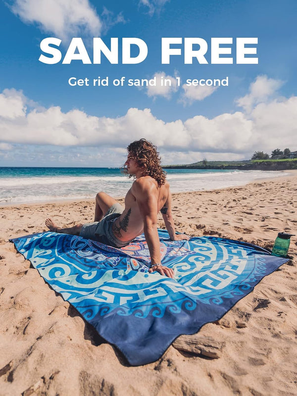 OCOOPA Microfiber Beach Towel For Swimming Pool, Camping, Picnic, Yoga Gym Sports, Fast Drying Extra Large 71" x 32" Sand Free Super Lightweight