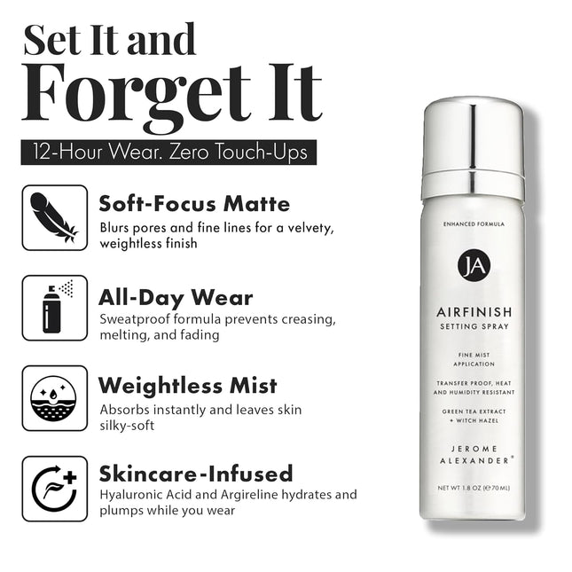 Jerome Alexander Magicminerals Airfinish Setting Spray, Long-Lasting Finishing S