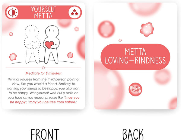 BEST 100 Daily Meditation Cards | Anxiety Relief Item for Relaxation | Self Care Kit for Stress Relief | Perfect Mindfulness Gift For Teens &