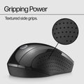 HP X3000 G3 Wireless Mouse - Black, 15-Month Battery, Side Grips for Control, Travel-Friendly, Blue LED, Powerful 1600 DPI Optical Sensor,