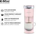 Keurig K-Mini Single Serve K-Cup Pod Coffee Maker, 6 to 12oz Brew size, with Cord Storage, Perfect for Small Spaces, Dusty Rose | Brews 6-12 Oz