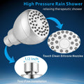 High Pressure Shower Head - Powerful Bathroom Pressure Boosting Showerhead - Perfect Universal Replacement for Rain Shower Heads(Chrome)