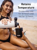 CamelBak Chute Mag Vacuum Insulated Stainless Steel Water Bottle, Magnetic Leak‑Resistant Cap for Everyday Hydration 32 Ounces Navy