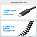 Cable Matters 2-Pack USB to USB C Coiled Cable, 3A/15W, 1-4ft | Supports Apple CarPlay and Android Auto, for iPhone 17/16, Galaxy S23, iPad,