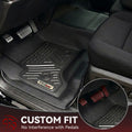 YITAMOTOR Floor Mats for 2014-2018 Silverado/Sierra 1500, 2015-2019 2500HD 3500HD, Crew Cab w/Bench Seat Carpet Floor, Custom Fit All Weather TPE