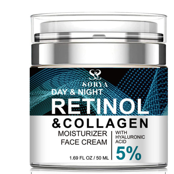 SORYA Skin Care Retinol Facial Moisturizer Hydrating with Hyaluronic Acid, Skincare Face Cream to Reduce Wrinkles Powerful Day and Night