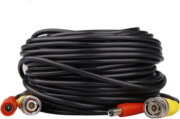4 Pack 30M/100ft All-in-One BNC Video Power Cables, Extension Surveillance Camera Cables for CCTV Security DVR System Installation, Free 8pcs BNC
