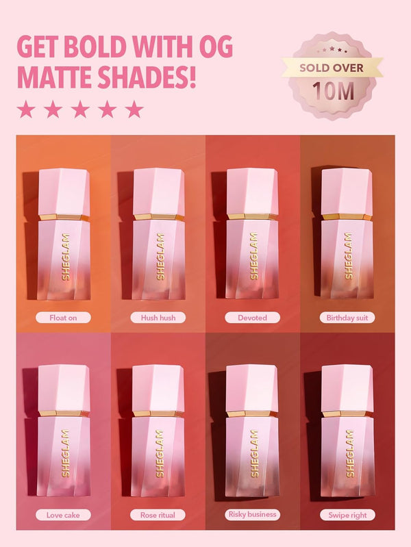 SHEGLAM Color Bloom Liquid Blush Makeup for Cheeks Matte Finish - Petal Talk