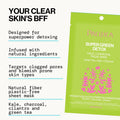 Pacifica Super Green Detox Sheet Mask Ã¢ÂÂ Charcoal, Kale & Clay Pore Cleansing Mask for Oily, Blemish-Prone Skin, Deep Detox Facial Mask, Vegan