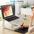 OMOTON Laptop Stand, Detachable Mount for MacBook Air/Pro Dell HP Silver