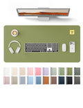 Ysagi Leather Desk Protector, Office Mat, Large Mouse Pad, Non-Slip PU Leather Blotter, Laptop Desk, Waterproof Writing Pad for Office and Home