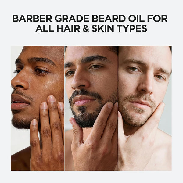 Hawkins & Brimble Beard Oil For Men Growth - Sandalwood Scent with Argan & Castor Oils, Shea Butter | Softens & Moisturizes, Promotes Healthy
