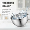 Table Concept Mixing Bowls with Airtight Lids, Stainless Steel Nesting Bowl Set for Space Saving Storage, Ideal for Cooking, Baking, Prepping &
