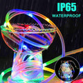 LED Rope Lights Battery Operated String Lights-40Ft 120 LEDs 8 Modes Outdoor Waterproof Fairy Lights Dimmable/Timer with Remote for Camping Party