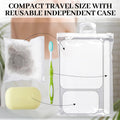 Funnymoom 12 Pcs Travel Size Loofah Individually Wrapped, Small Shower Puff Bath Sponge Pouf Ball Bulk Mesh Bath Puff Mini Loofah Sponge with Case