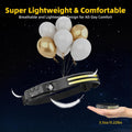LED Headlamp Rechargeable 2PCS - 230ÃÂ° COB Super Bright Head Lights for Forehead, Hard Hat Light for Adults, USB C Headband Flashlight for Work,
