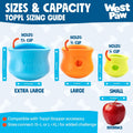 West Paw Zogoflex Toppl Interactive Treat Dispensing Dog Puzzle Play Toy, 100% Guaranteed Tough, It Floats!, Made in USA, Small, Granny Smith