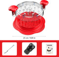 SURETIVIAN Chicken Shredder Tool Twist Large Chicken Breast Shredder with Brush&Fork, Visible Meat Shredder Machine, Anti-Slip Strip, Ergonomic