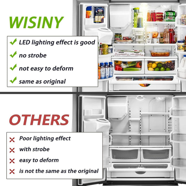 WISINY W11043011 W10866538 W11527432 W11042554 W11387579 W11333374 W11101384 Refrigerator LED Light Board Compatible for Kenmore Maytag Amana IKEA