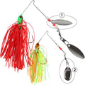6 Pcs Bass Spinner Baits, Spinner Baits for Bass Fishing Trout Salmon Hard Metal Spinnerbaits