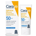 Cerave 100% Mineral Sunscreen SPF 50, Face Sunscreen with Zinc Oxide & Titanium Dioxide, Hyaluronic Acid + Niacinamide + Ceramides, Oil Free,