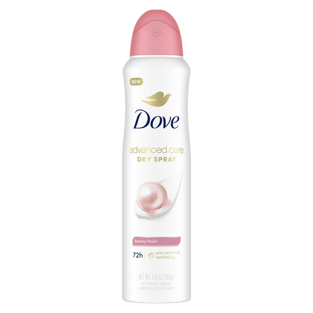 Dove Advanced Care Antiperspirant Deodorant Spray Beauty Finish to Help Skin Bar