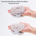 MtBoi 2 Pack Silicone Exfoliating Body Scrubber, Silicone Body Brush, Soft Silicone Loofah for Sensitive Skin, Shower Head Massager, Easy to