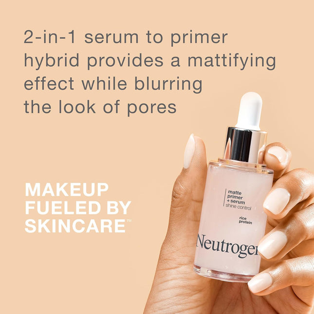 Neutrogena Shine Control Matte Booster Face Primer & Serum, Skin-Mattifying Seru