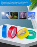 Electrical Tape 8 Rolls, 4 Colors Blue Green Red Yellow, Suitable for Professional Electrician Repair, Household appliances, Automotive Equipment,