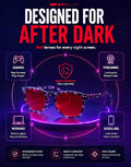 TIJN Blue Light Blocking Glasses, Square Frame for Computer Gaming Leopard Red