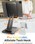 LISEN for iPad Stand Tablet Holder for Desk, Office Desk Accessories for Men Women Kids Tablet Gifts, Office Home Essentials Gadgets Portable